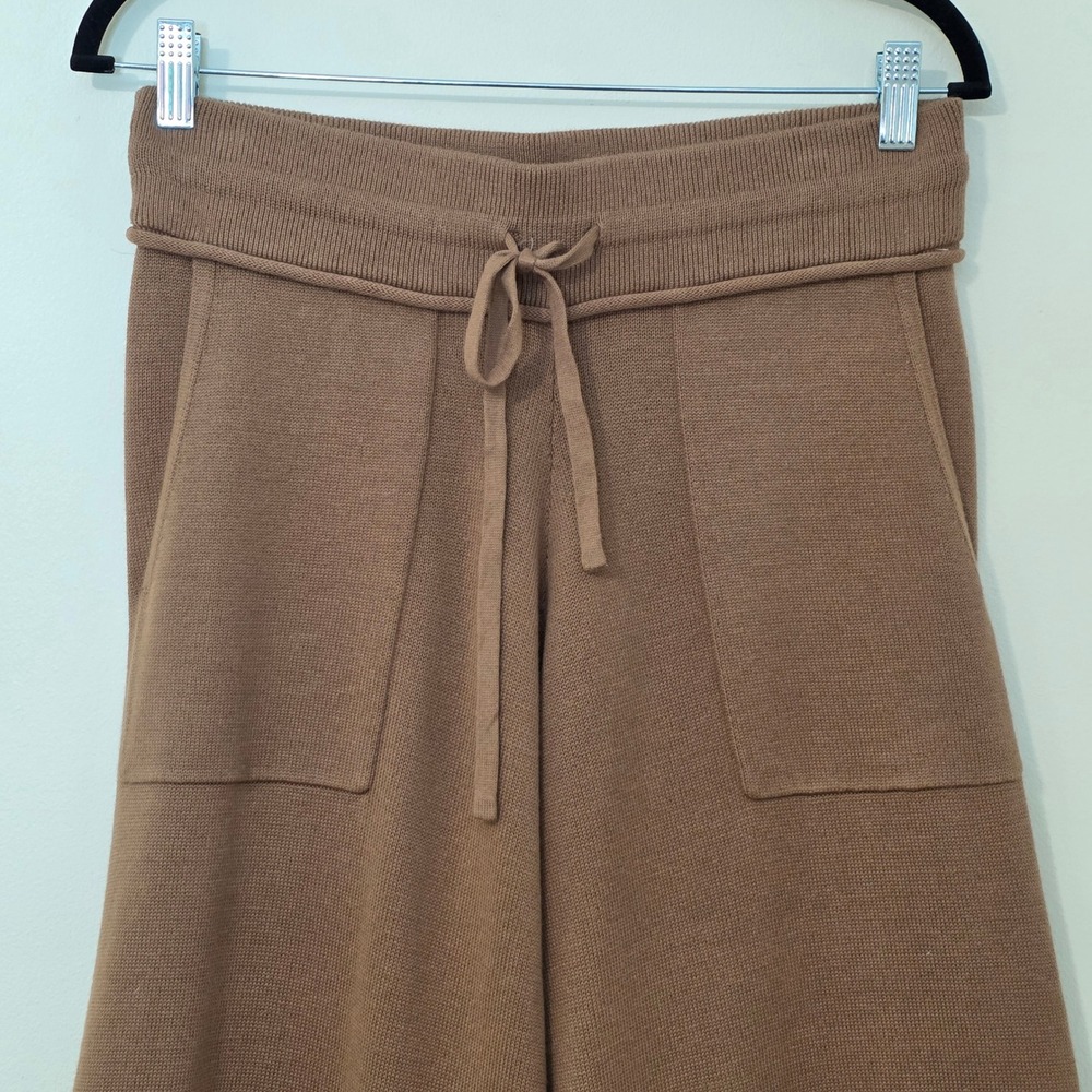 Haven Well Within Wide Leg Organic Cotton Knit Pants Sz M Cozy Boho Drawstring - Picture 3 of 12
